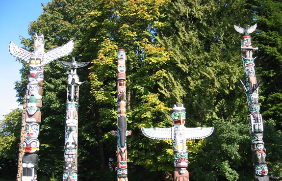 The Totem Pole - Stanley Park (Vancouver city)