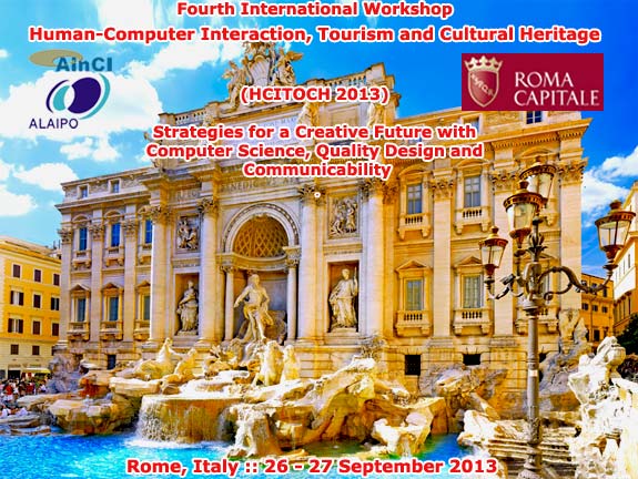 International Workshop on HCITOCH 2013 :: Rome, Italy :: 26 - 27 September 2013